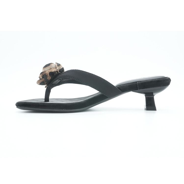 Gomeqi Leopardenmuster 2025 Frühjahr und Sommer neuer Stil Mesh Rose High Heels kopflose Halbschuhe für Frauen_voghion.com