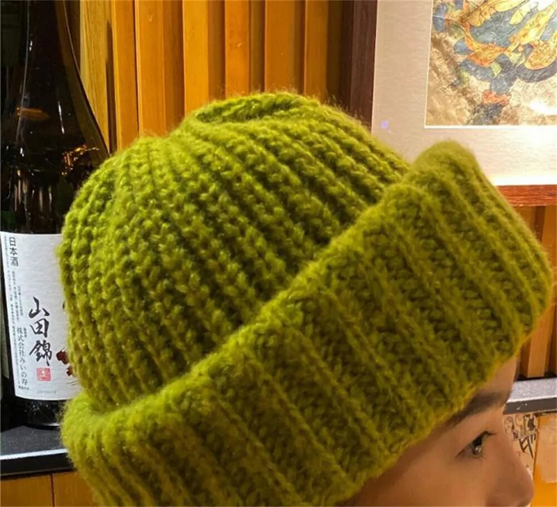 Winter Knitted Women's Hats Lock Temperature Warm Unisex Caps Skin-friendly Soft Big Head Woolen Beanie Clothing_voghion.com