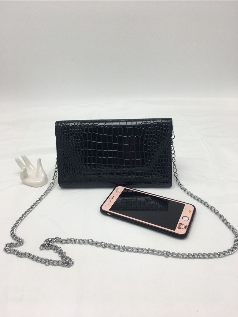2025 New Crocodile Pattern Genuine Leather Clutch Fashion Versatile Envelope Bag Large Capacity Women's Cowhide Handbag_voghion.com