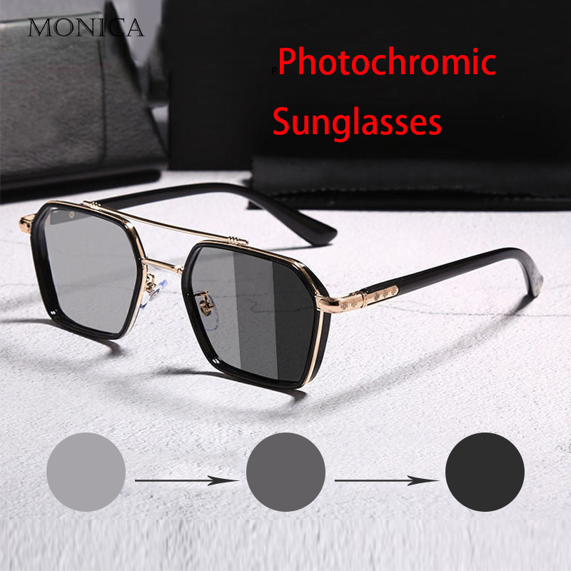Intelligent Photochromic for Men Professional Day Night Driver Sunglasses UV400 Retro Design Glasses vintage_voghion.com