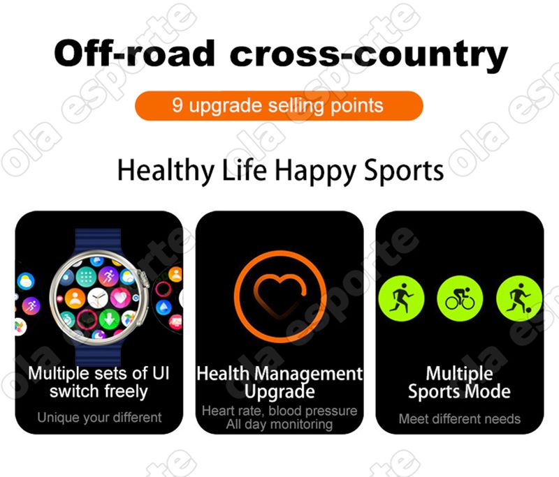 Spirit Island Z78 Ultra Akıllı Saat BT Çağrı Pusulası NFC Erkek Spor Fitness Kadın Akıllı Saat Ultra Serisi 8 2023 Android IOS İçin_voghion.com