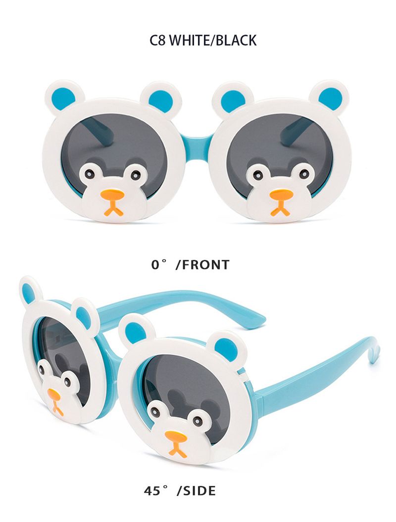 Sonnenbrille für Mädchen, modische hochklappbare Kindersonnenbrille, die die Augen nicht verletzt und UV-beständig ist, neu, polarisiert, weiches Silikon, Cartoon, süßer Bär_voghion.com