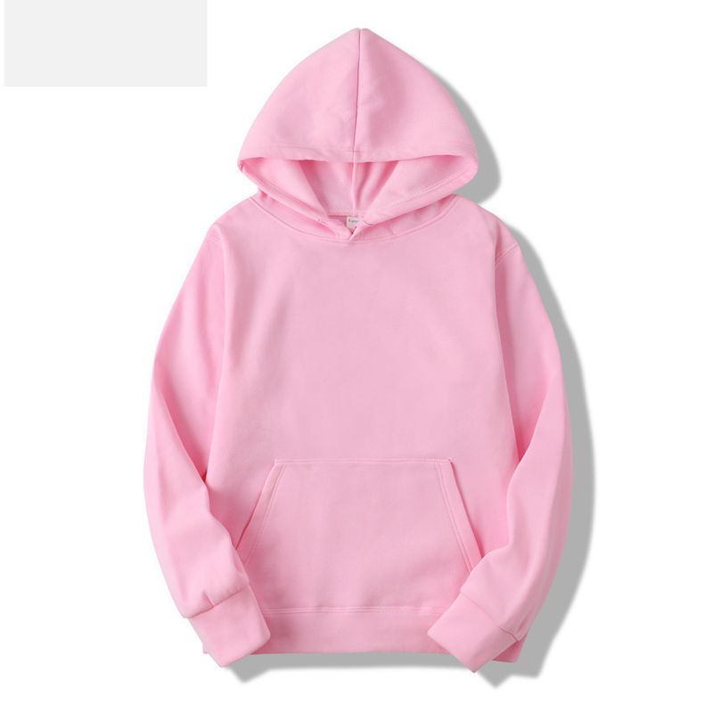 Moda Düz Renk Kapşonlu Erkek ve Kadın Polyester Peluş Günlük Spor Çift Sweatshirt_voghion.com