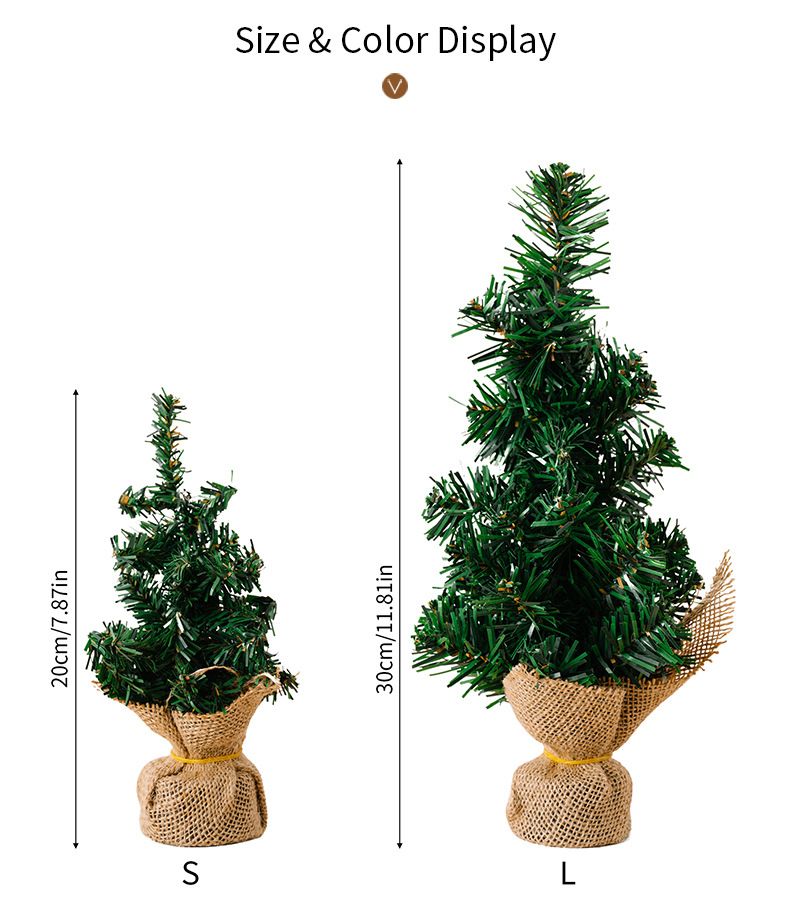 Ziemassvētku dekoratīvs mini eglīšu audums Ziemassvētku eglīšu stieņu rotājumi 30 cm Ziemassvētku eglītes darbvirsmas rotājumi_voghion.com