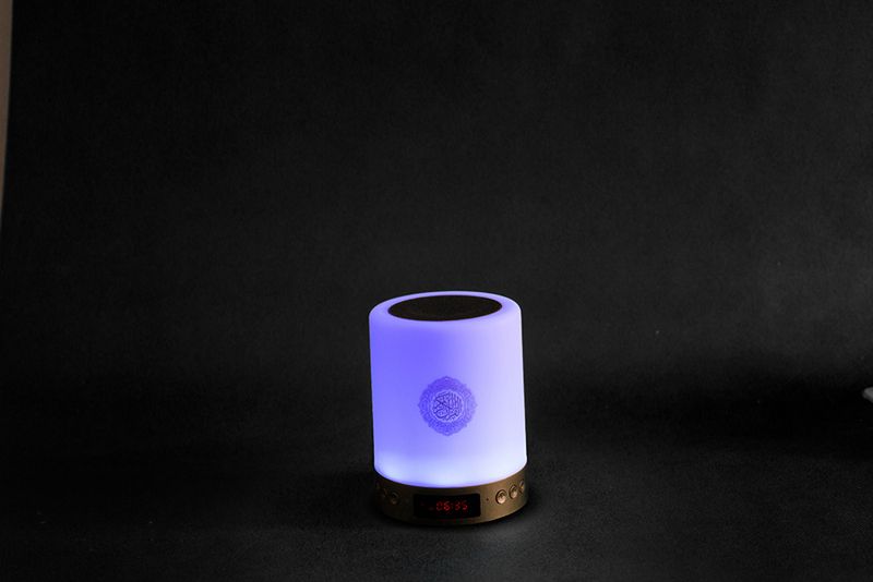 AZAN Islamisk Högtalare Nattlampa mp3 APP-styrd Koranspelare Koranlampa med 16G minneskort koranfärgad veilleuse_voghion.com