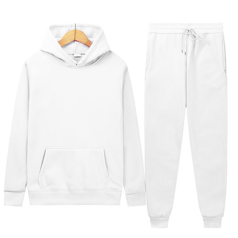 Cross-border Men's And Women's Thin Hooded Casual Sports Suit, Threaded Sweater, Sweatpants, Two-piece Set, No Fleece Set._voghion.com