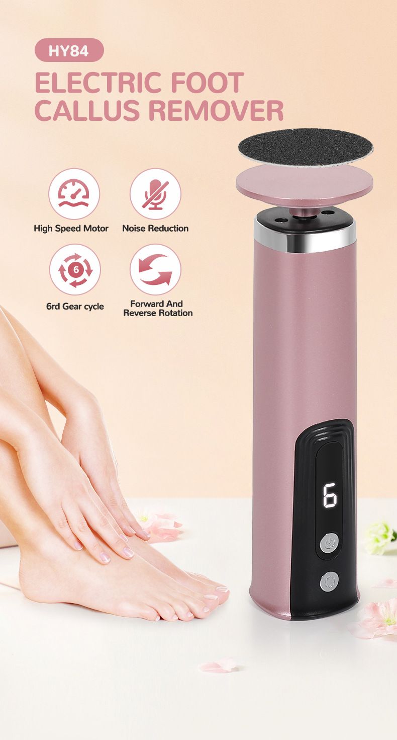 New File Type-C Fast Charging Electric Foot Grinder 6-Level Adjustment Remove Dead Skin Calluses Without Hurting Feet_voghion.com