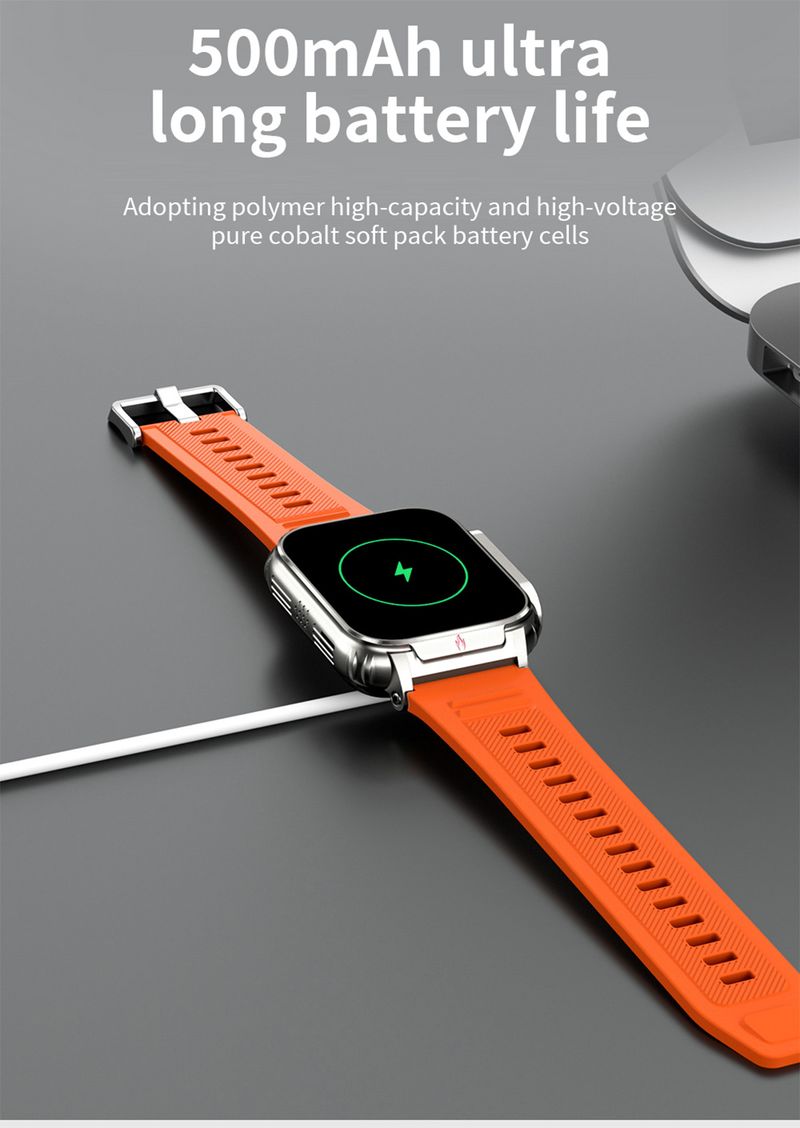 P60 Bluetooth Smartwatch met bloedzuurstof- en bloeddrukmeting, multisporttracking, HD-touchscreen, compatibel met iOS en Android_voghion.com