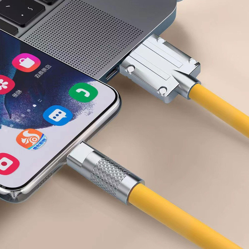 C 120W USB 6A Ultra Hızlı Şarj Kablosu Sıvı Silikon Veri Kablosu C-tipi Şarj Kablosu şarj edilebilir tip_voghion.com