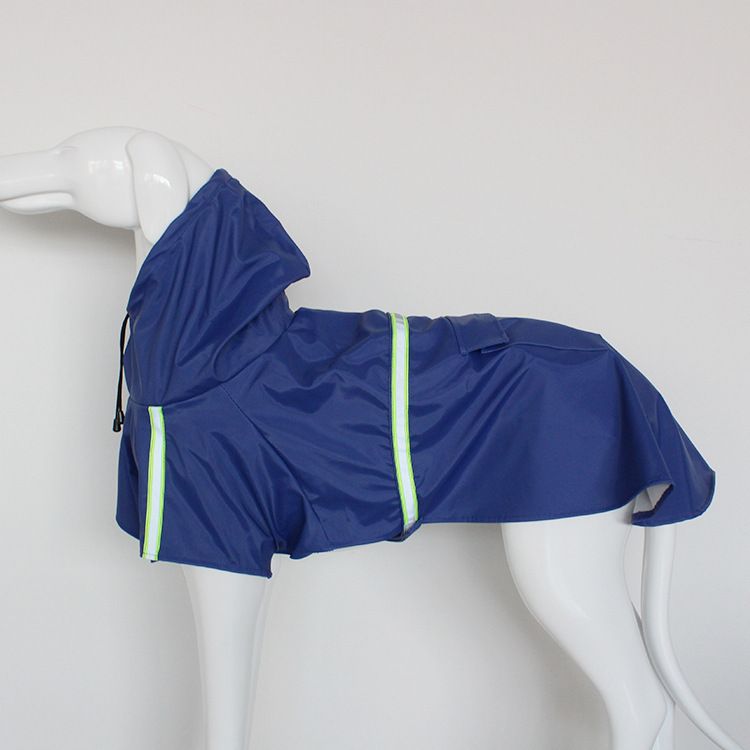 Large Cape Style Reflective Strip Pet Windproof Rainproof Dog Hooded Raincoat_voghion.com