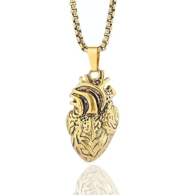 New Personalized Creative Fashion Popular Heart Pendant Jewelry Hip Hop Trend Versatile Personality Necklace_voghion.com