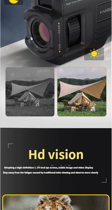 FNIRSI NVS-20 4K Full-Color HD Infrared Device Portable Outdoor Night Vision Optical Imager_voghion.com