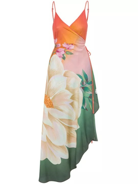 Femme une pièce bikini costume maillot de bain féminin sangle robe rétro imprimé bikini trois pièces femme_voghion.com