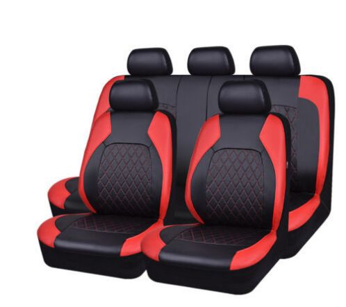 Car seat cover single line quilted bracket leather pu leather_voghion.com