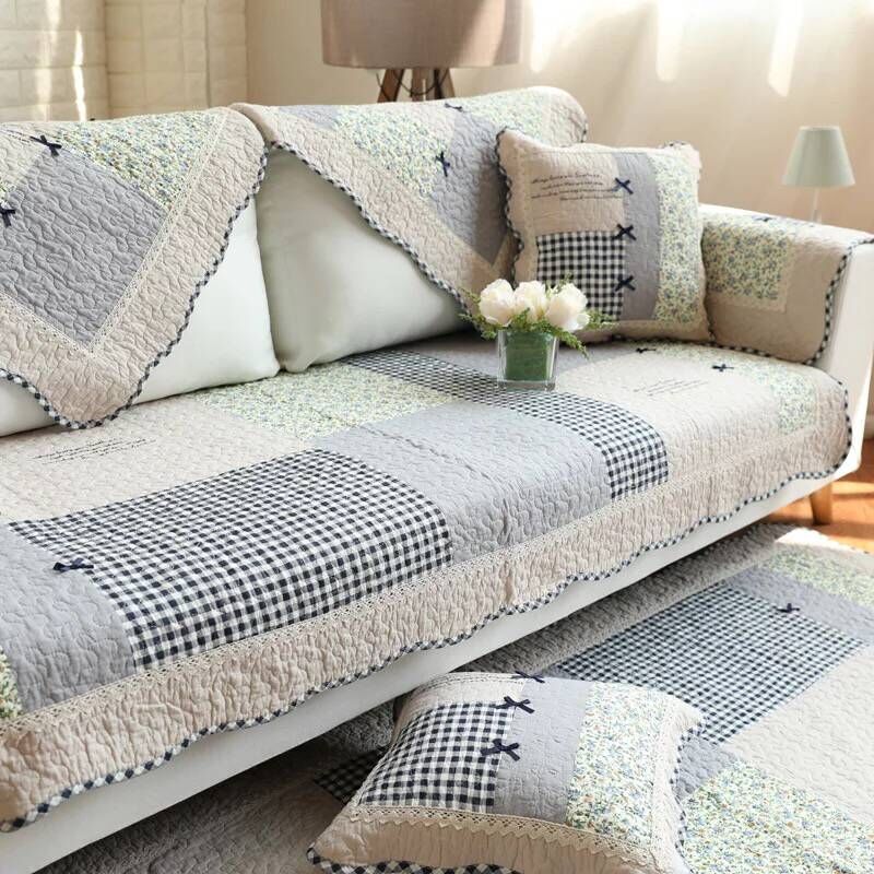 Set divano universale per tutte le stagioni con cuscino antiscivolo lavabile in puro cotone_voghion.com