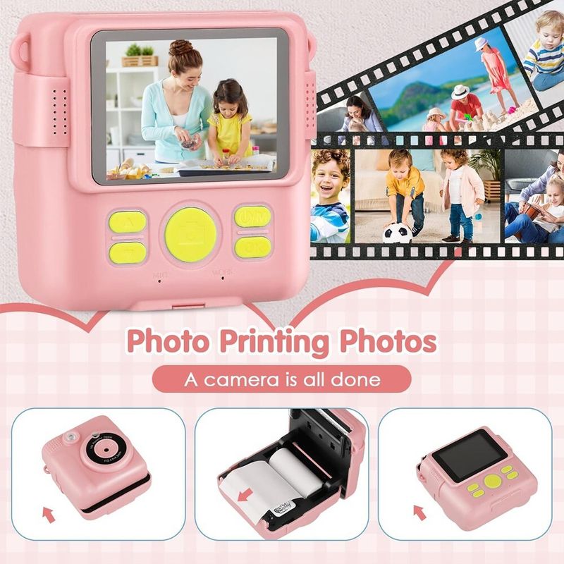 Kids Camera Video Recorder 1080P Mini Digital LCD Toy Cam Instant Print_voghion.com