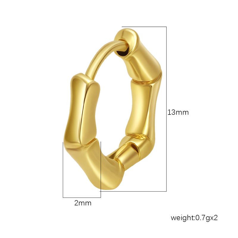 Orecchini a clip in acciaio inossidabile con motivo geometrico europeo e americano, semplici orecchini alla moda di nicchia all'ingrosso per le donne_voghion.com