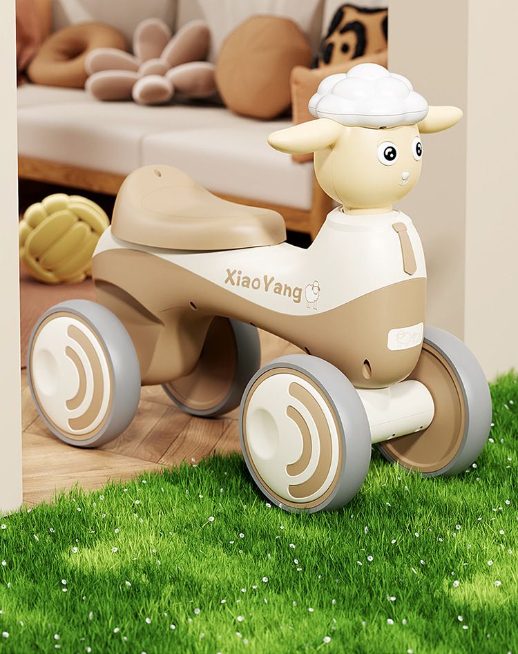 Auto giocattolo per bambini da 1 a 3 anni, passeggino giocattolo a quattro ruote, scooter_voghion.com