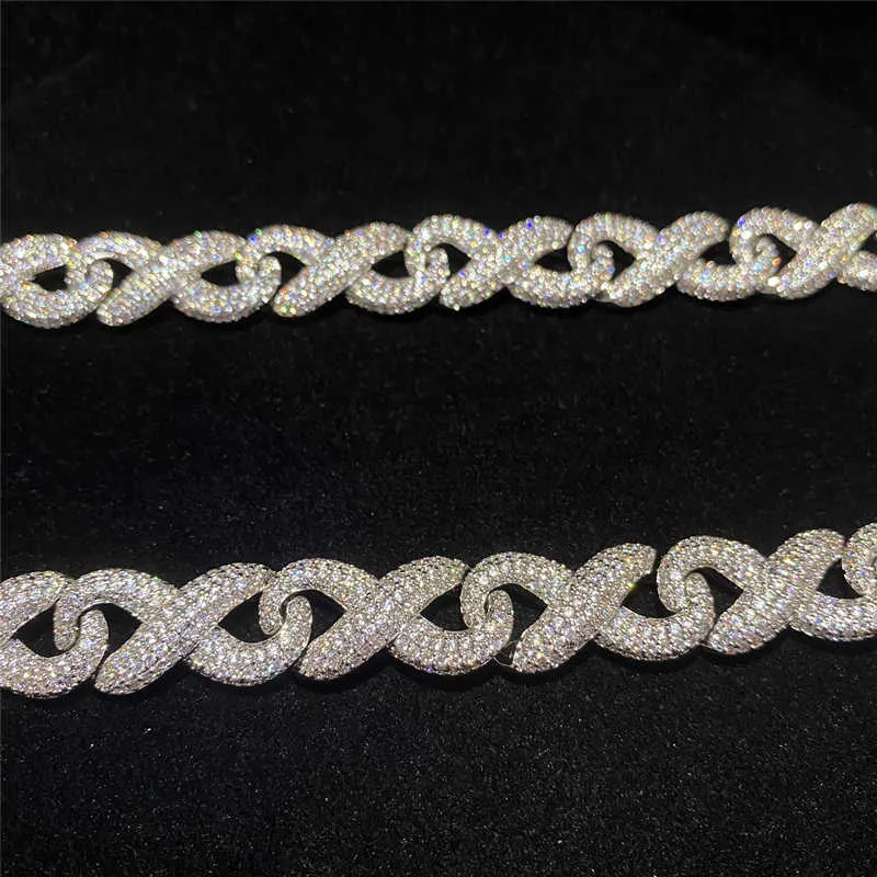 full Iced Out Classic Box Clasp Moissanite Cuban Link Fine Hip Hop Men Jewelry Cuban Necklace Bling Diamond Chain_voghion.com