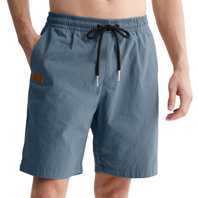Pantalones cortos de playa para hombre, de verano, con cordón cruzado, talla grande_voghion.com