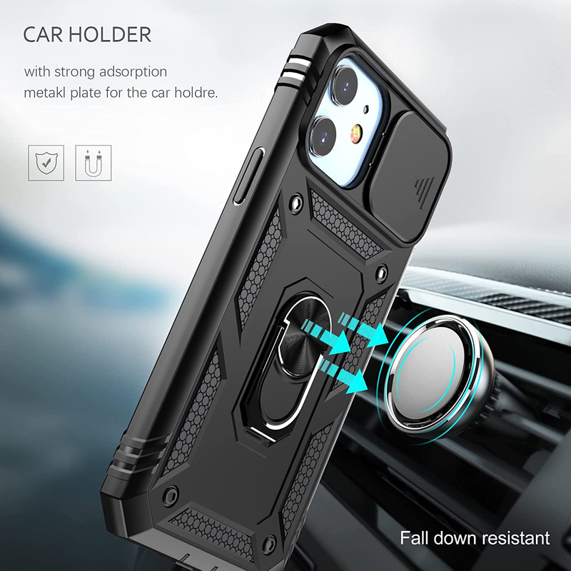 Coque pour iPhone 14 13 12 11 Pro Max X Max 8 Plus Coque robuste avec caméra Rotation à 360 degrés Béquille robuste Shockpro_voghion.com