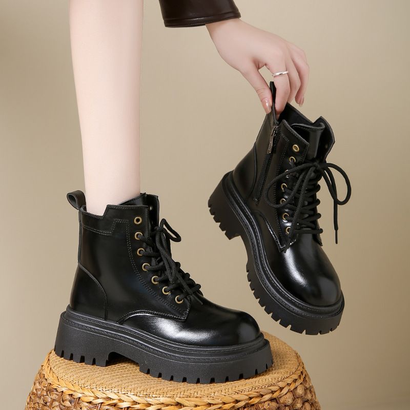 35-42 Large Size Martin For Women 41 To 43 Wide Fat Feet New Thick Sole Women's Low Heel Short Boots_voghion.com