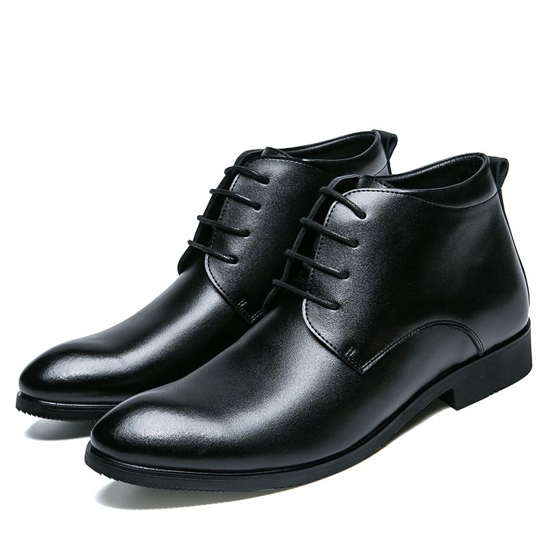 2020 Herbst und Winter Neue koreanische modische High-Top-Lederschuhe für Herren Formale einlagige Schuhe Business Travel Lederschuhe für Männer_voghion.com