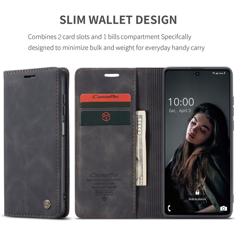 TechGlobe Compatible With Samsung M51 M31 Shockproof Phone Cover M21 Retro Flip Card Slot Protective Case M20_voghion.com