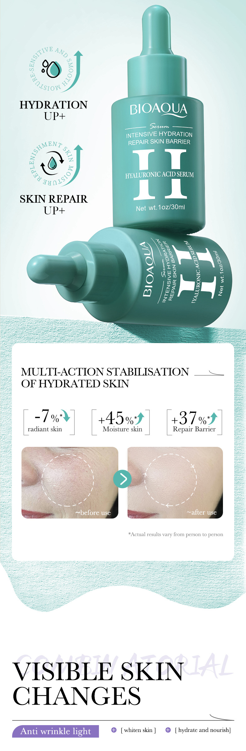 All English BIOAOUA flavanol hyaluronic acid case moisturizing ampoule essence_voghion.com