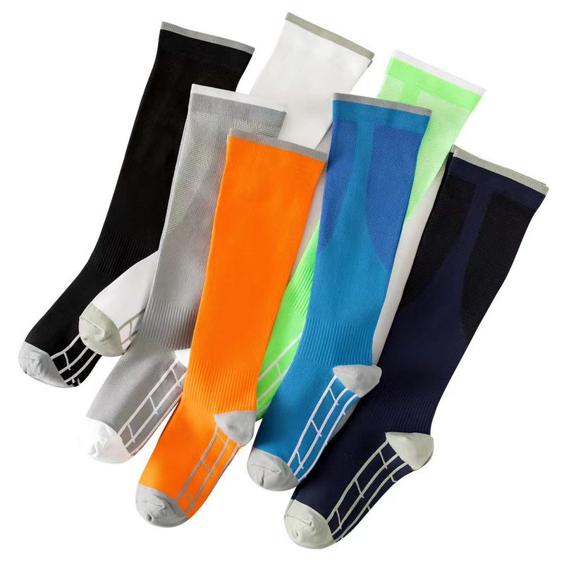 Calcetines de fútbol, calcetines de compresión para deportes profesionales, calcetines de compresión para correr, calcetines finos de pantorrilla para mujer, calcetines para saltar la cuerda, fitness, yoga, golf, calcetines de presión muscular._voghion.com