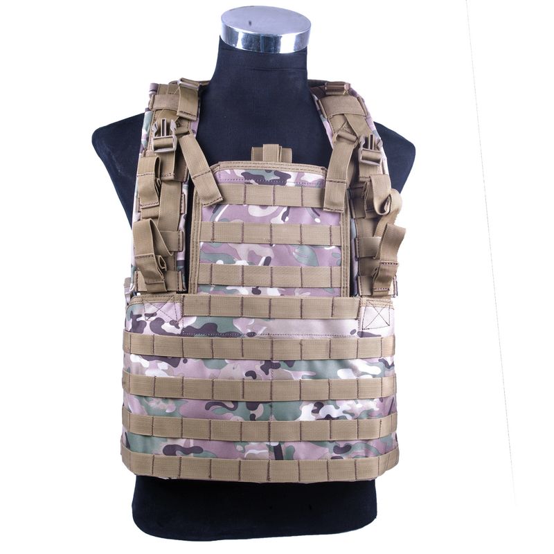 Tactical Vest MOLLE Chest Rig - Lightweight Nylon Harness For Airsoft, Hiking & Outdoor Adventures (Black/Grey/CP/A-TACS, One Size Fits All)_voghion.com