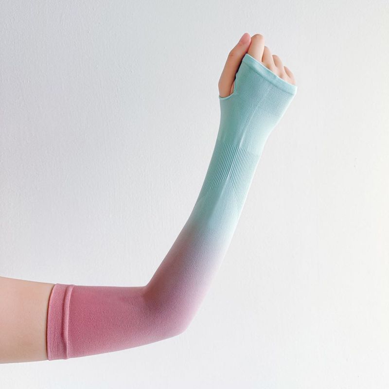 Cyclisme d'été pour hommes et femmes, couleurs changeantes, protection solaire, manches en soie fine, résistant aux UV_voghion.com