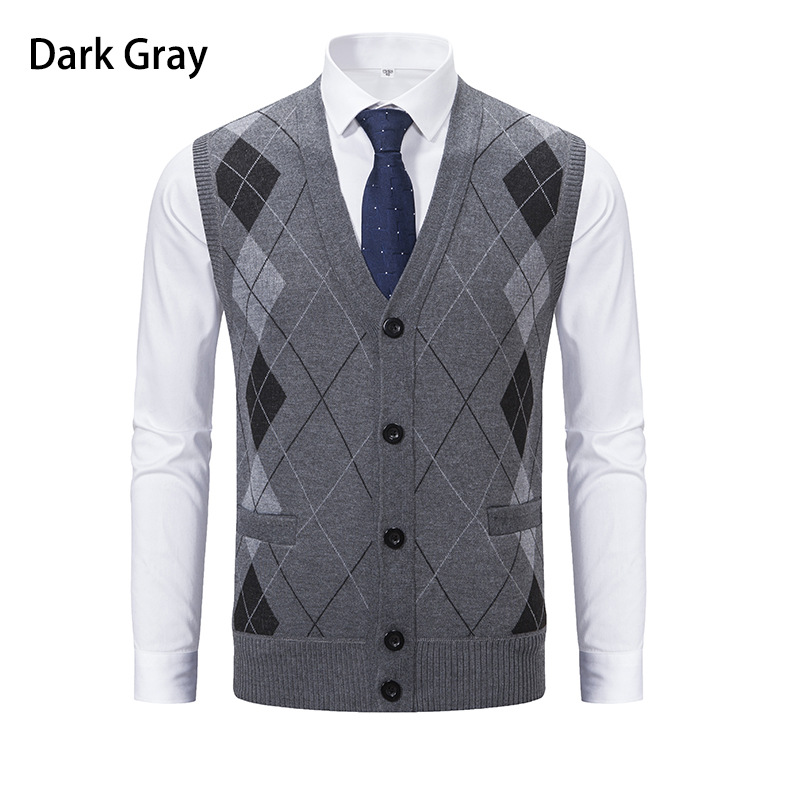 Gilet maglione da uomo autunno e inverno sciolto casual senza maniche più gilet in pile capelli caldi da uomo_voghion.com