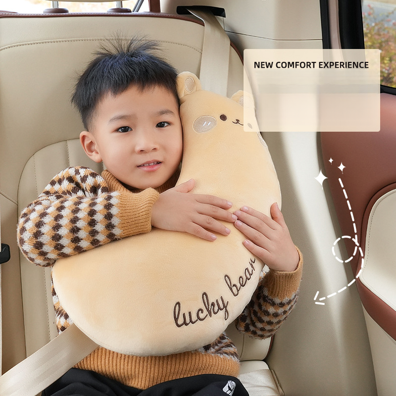 Car cartoon interior pillow cute child anti pinch car seat belt shoulder protector_voghion.com