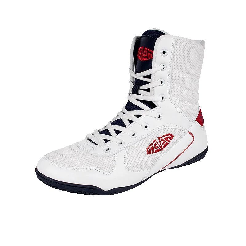 New Gym Training Wrestling Shoes Breathable Fighting Sneakers Boxing Shoes All Black Men's Boxing Boots High Top_voghion.com