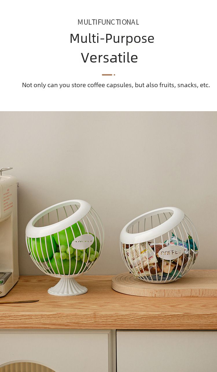 Kreativer Obstkorb aus Eisen, Organizer für Kaffeekapseln, blauer Snackkorb, Aufbewahrungskorb für Trockenfrüchte, diagonaler Korb, Haushaltswaren_voghion.com
