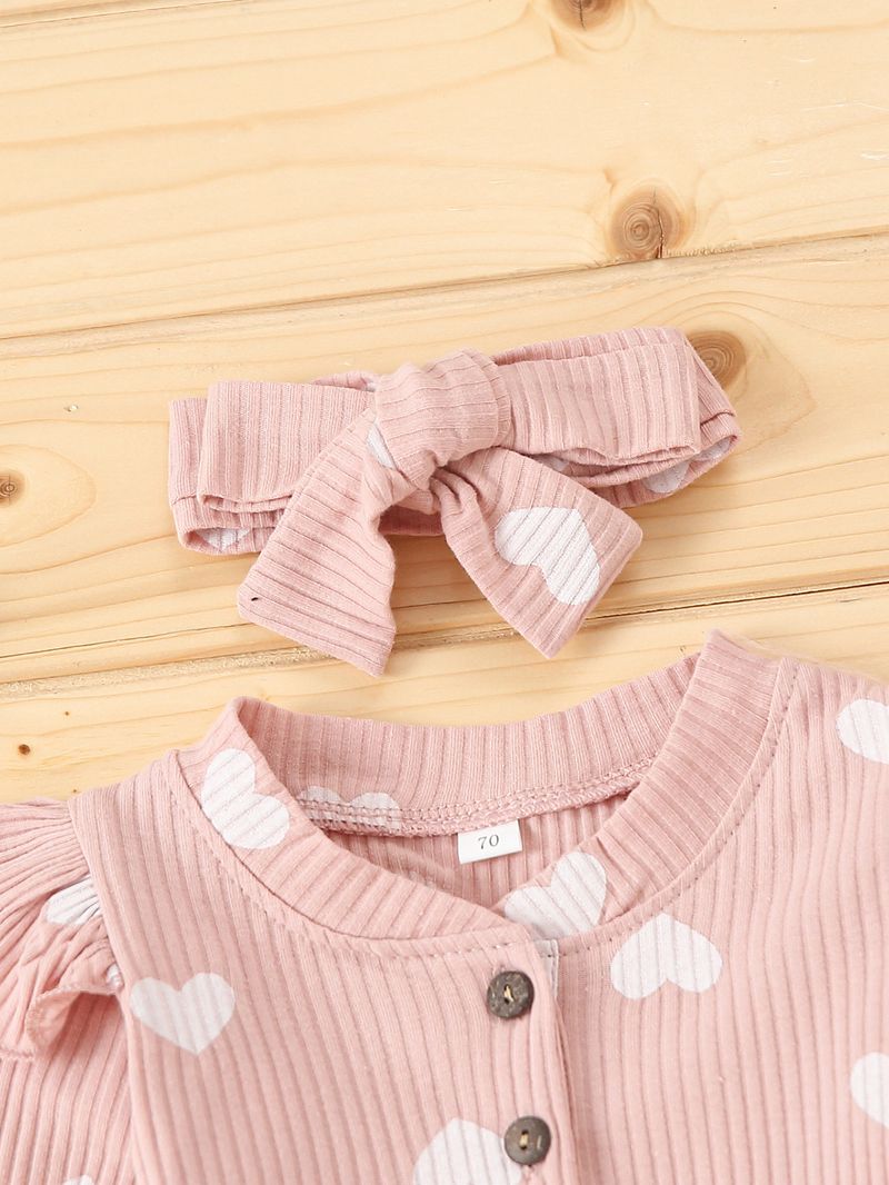 Ropa nueva de otoño e invierno para hombre y mujer, mono de manga larga con estampado en forma de corazón y pañuelo para la cabeza_voghion.com