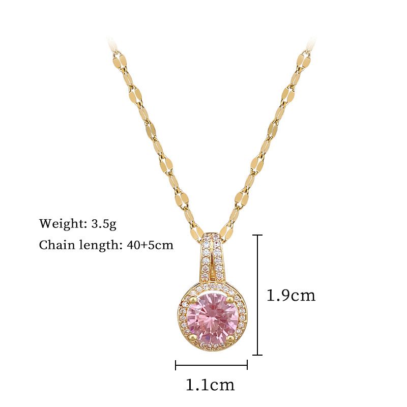 Collana con ciondolo a forma di cuore in acciaio al titanio, zircone rotondo, versatile, per donna, ideale come regalo per San Valentino, festa della mamma, compleanno, anniversario_voghion.com