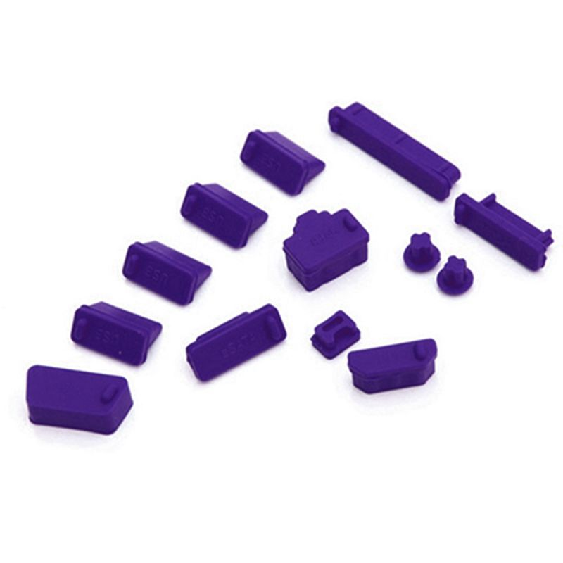 13 pièces/ensemble universel pour ordinateur portable ordinateur portable Silicone anti-poussière Ports couvercle bouchon de prise_voghion.com