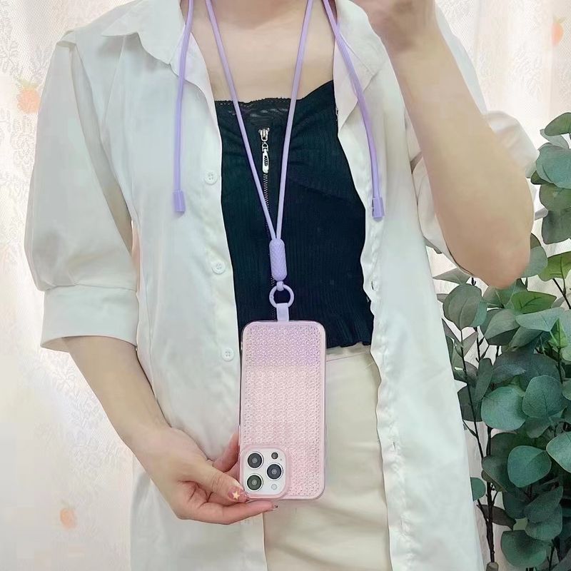 Tracolla di nuovo stile, collo a tracolla, chiave del cellulare alla moda, etichetta appesa, corda regolabile per evitare perdite_voghion.com
