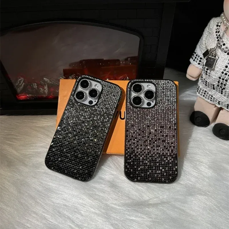 Luxus Gothic Bling Glitter Voll Shinny Diamond Bumper Rahmenhülle für iPhone 16 11 12 13 14 15 Pro Max Plus XS XR Schutzhülle_voghion.com