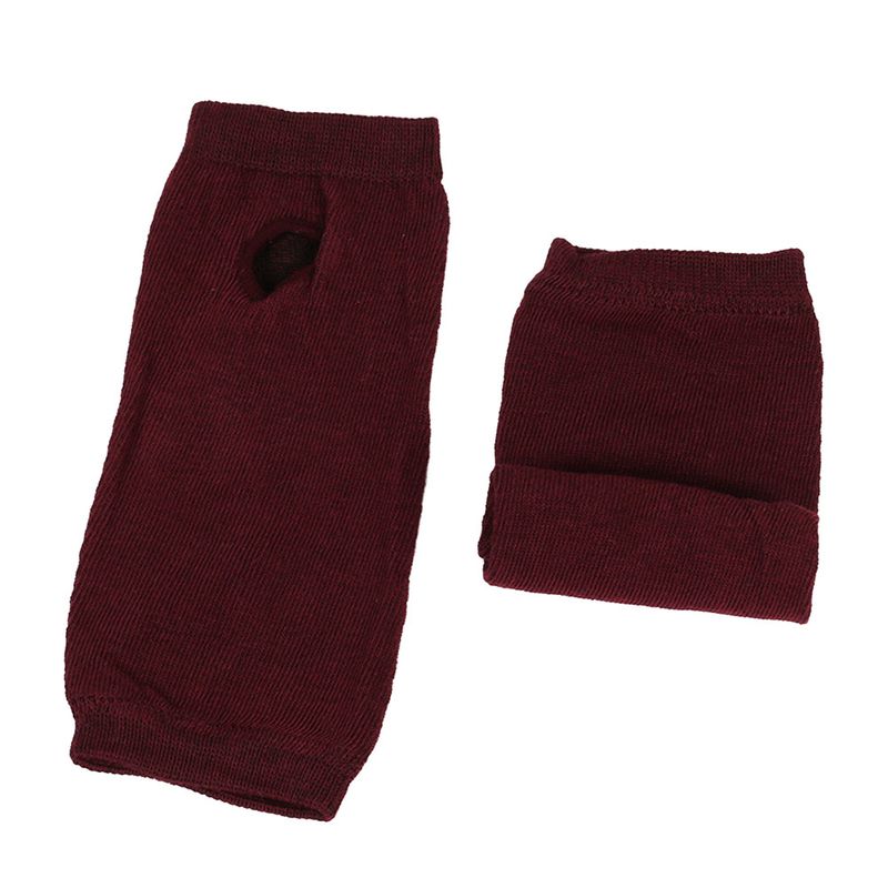 Unisex Knitted gloves with missing fingers anime stripes wearing fingers wrist cuff with false sleeves Thin children's fingers_voghion.com