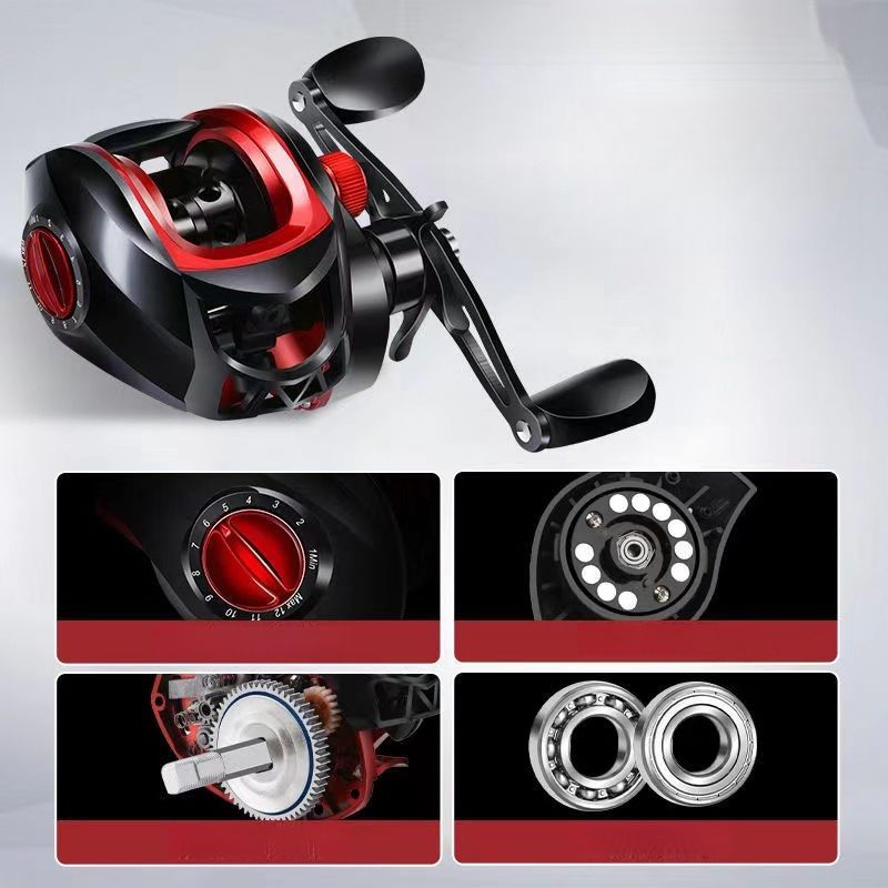 Esca antideflagrante in metallo annerito a goccia d'acqua, canna da pesca a lunga distanza, mulinello, attrezzatura da pesca_voghion.com