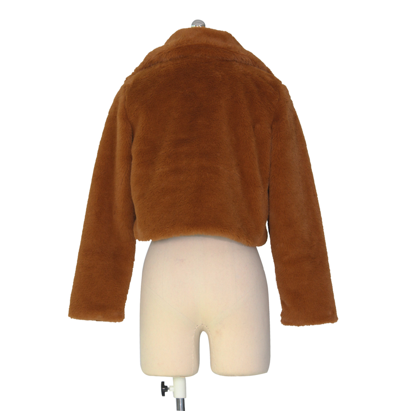 L'abbigliamento femminile desidera Dunhuang vendita calda autunno e inverno cardigan in pelliccia sintetica sciolto giacca corta cappotto soffice_voghion.com