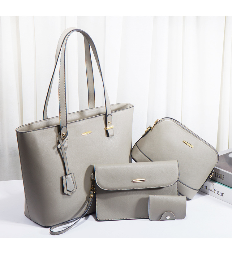 Handtaschen-Set für Damen, modische Damentasche, Retro-Schulterhandtasche, große Kapazität, modische diagonale Spannweite, vierteiliges Taschenset_voghion.com