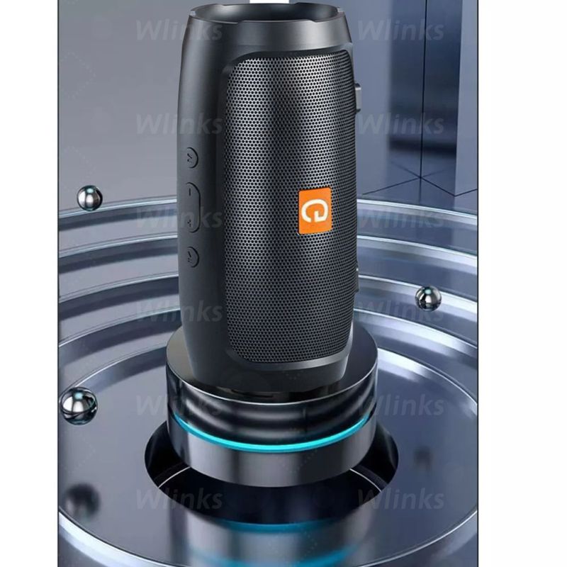 Enceinte Bluetooth portable sans fil, basses stéréo, USB, FM, basses stéréo_voghion.com
