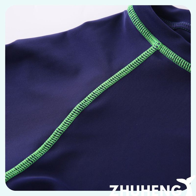 Mother & Kids UPF50+ Children's Swimsuit Boys Sun Protection Children's Swimsuit Split Quick Drying Single Piece Top Solid Color Simple Swimsuit_voghion.com