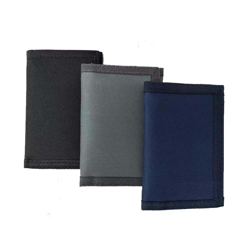 Carteira masculina de lona com cordão, zíper, bolso, clipe, chaveiro dobrável, compartimento para cartão, bolsa para dinheiro_voghion.com
