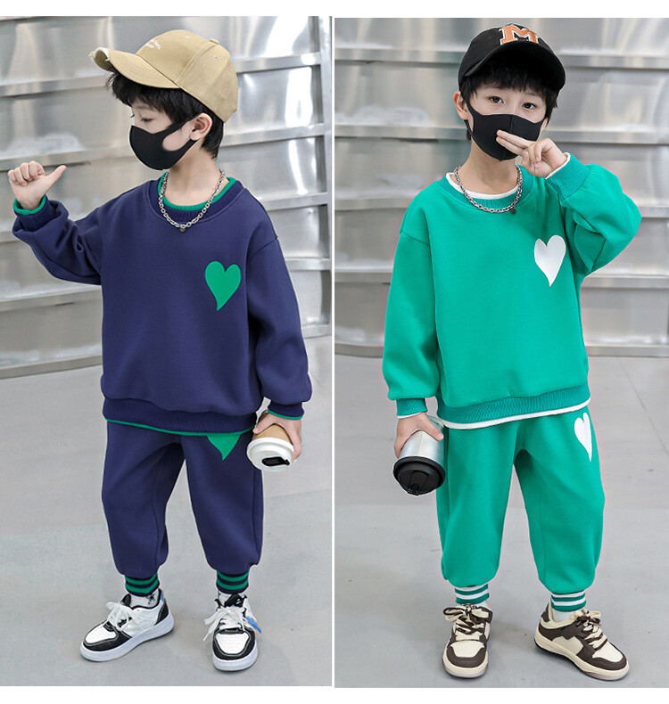 Boys' Love 2023 Spring and Autumn Season Sports Sweater Two Piece Set for Young Children's Fashionable_voghion.com