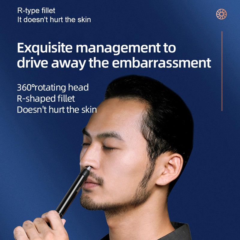 Electric Nose Hair Trimmers Portable Nose and Ear Trimmer Hair Shaver Safety Removal Cleaner Nose and Ear Rechargeable_voghion.com